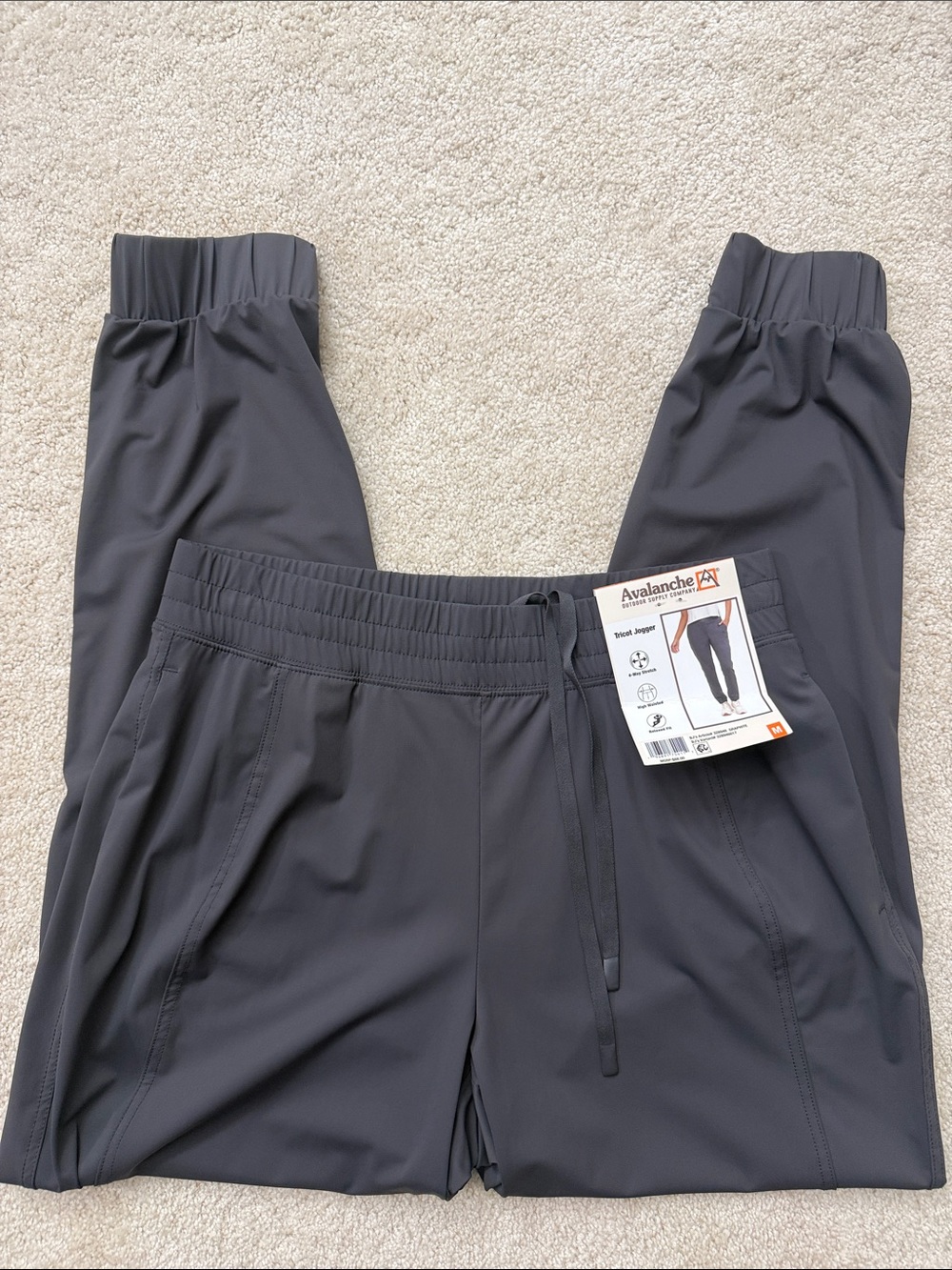 NWT Avalanche Dark Gray Joggers. Size M